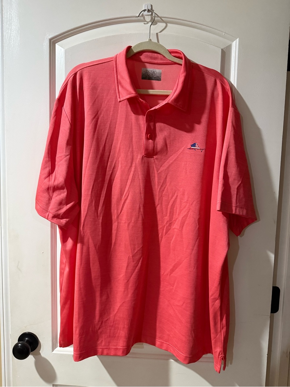 Ocean Coast Men's Coral Polo Shirt - Classic Short Sleeve